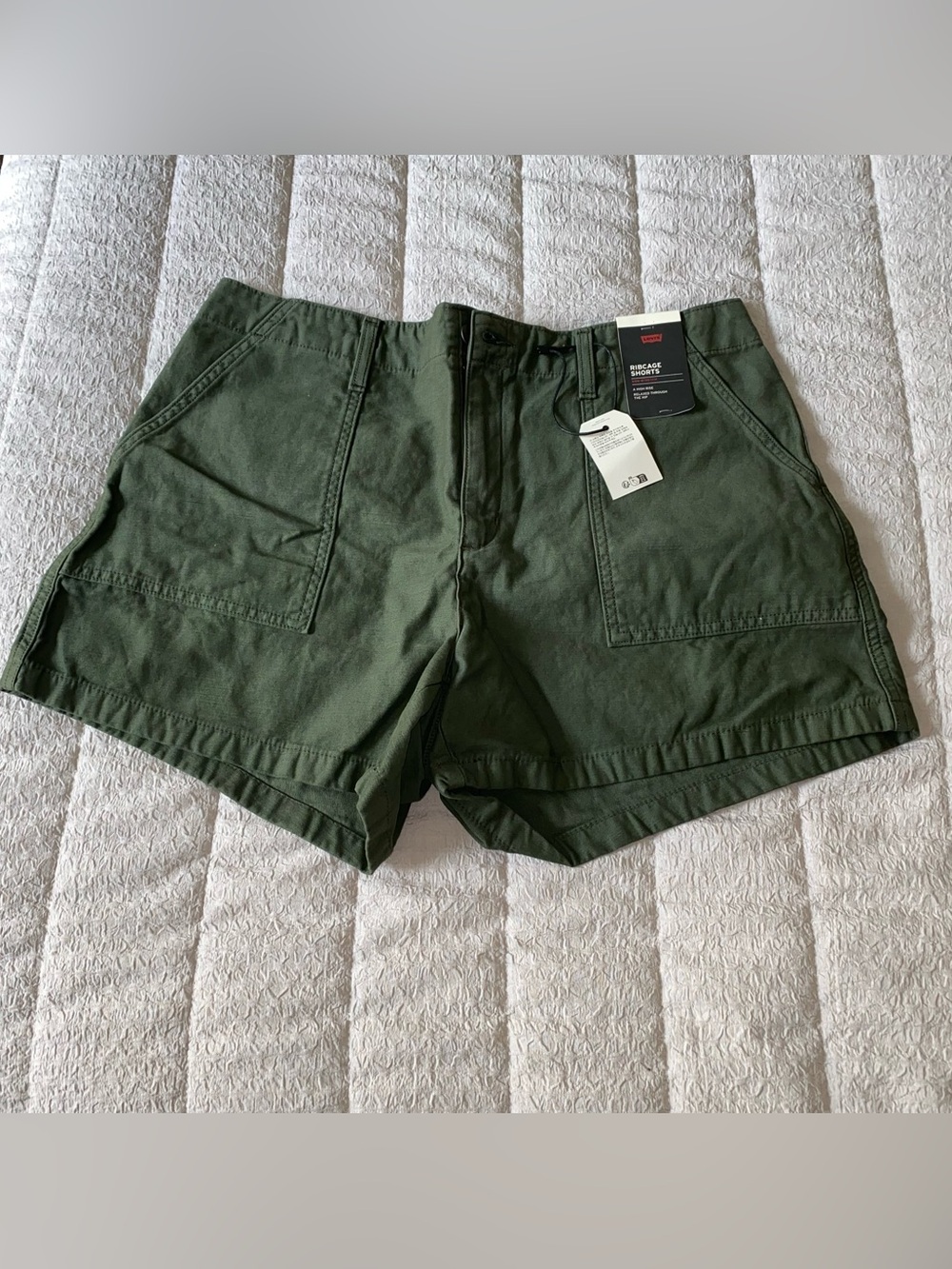 Levi's Women’s Olive Green Utility Shorts